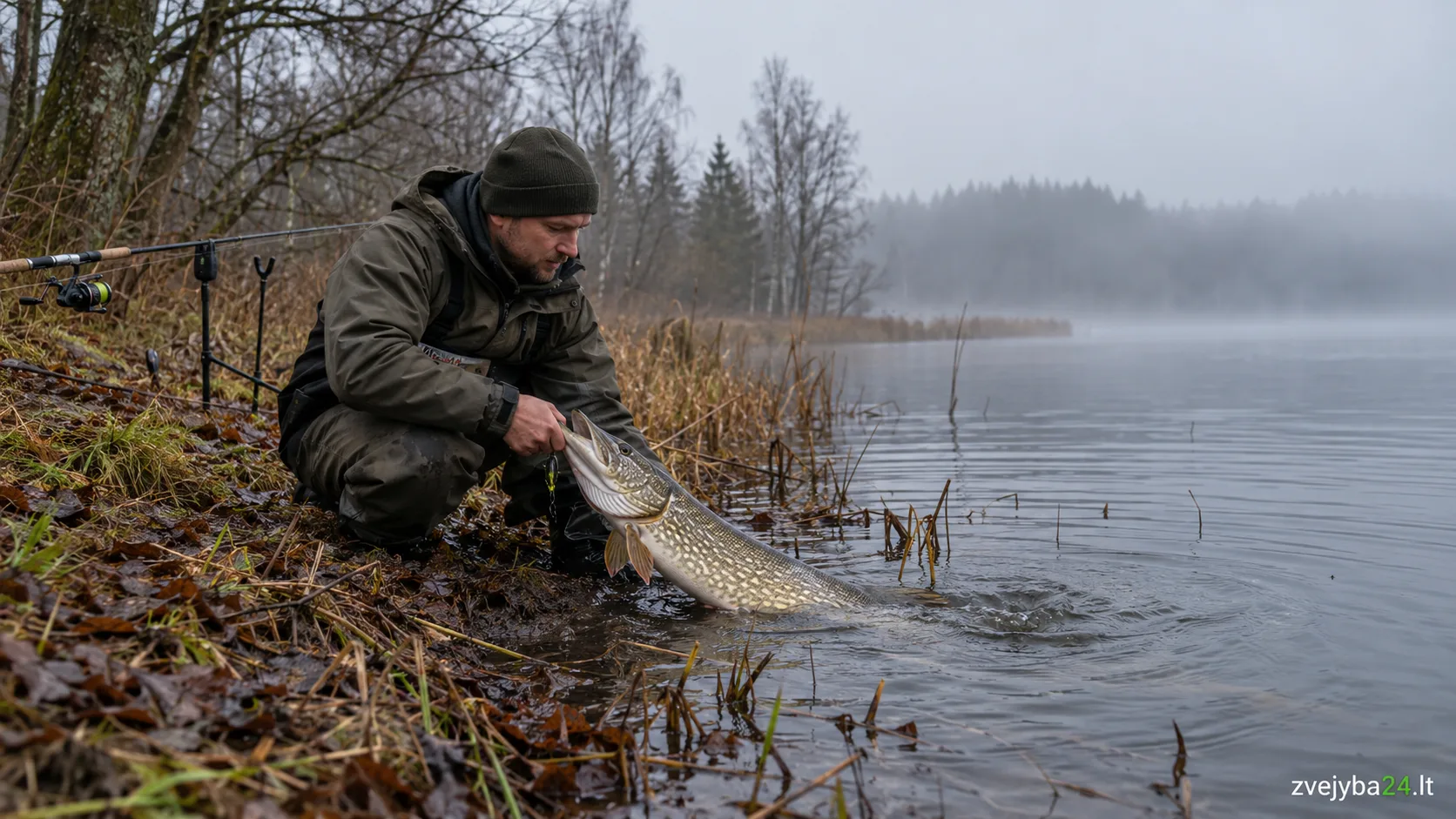 Negyva žuvelė ant dugno: senas lydekų gaudymo būdas, kuris geriausiai veikia šaltame vandenyje